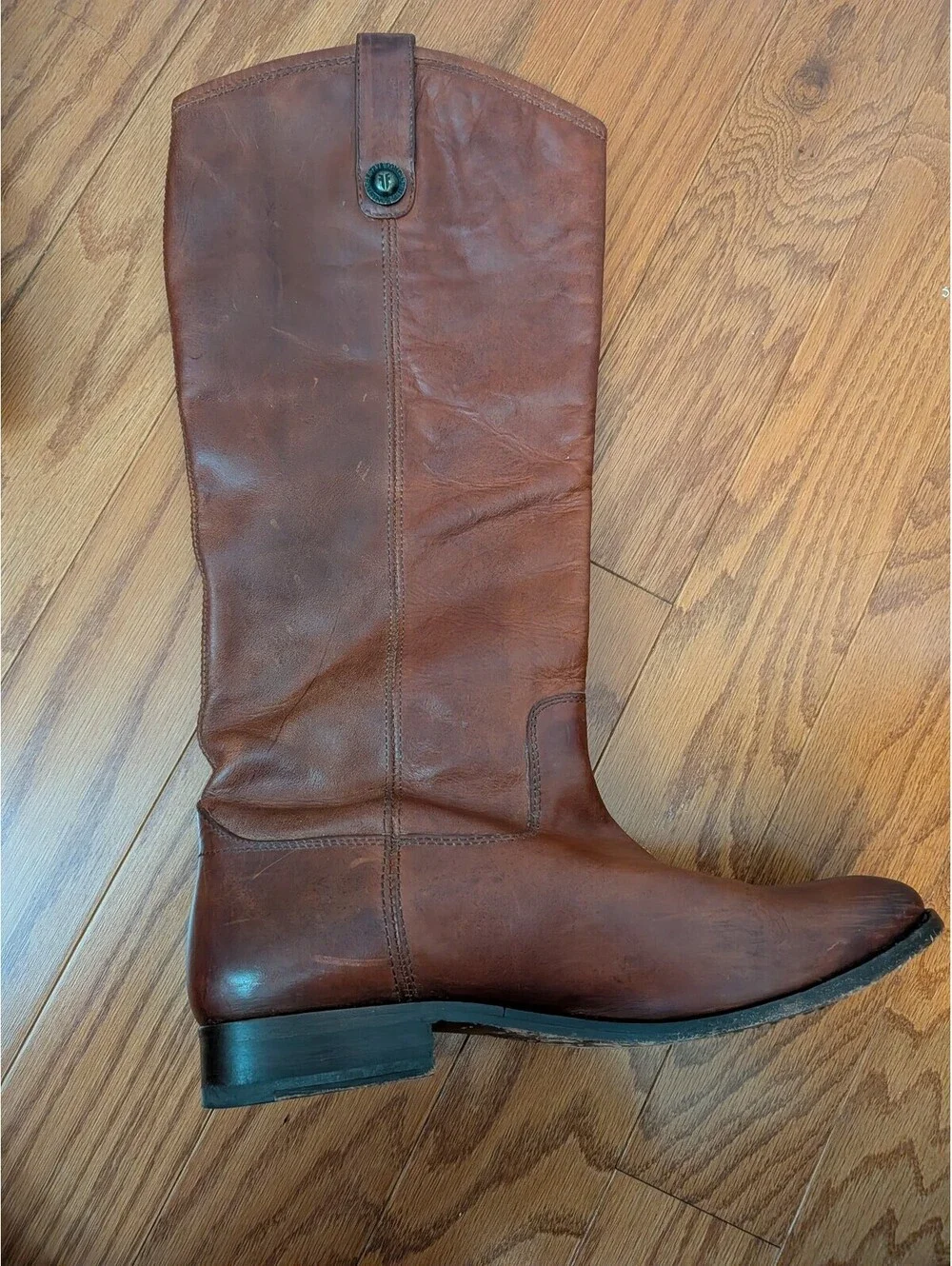 Frye Women's Size 8 B Melissa Tall Button Brown Leather Riding Boots 77167 Fall